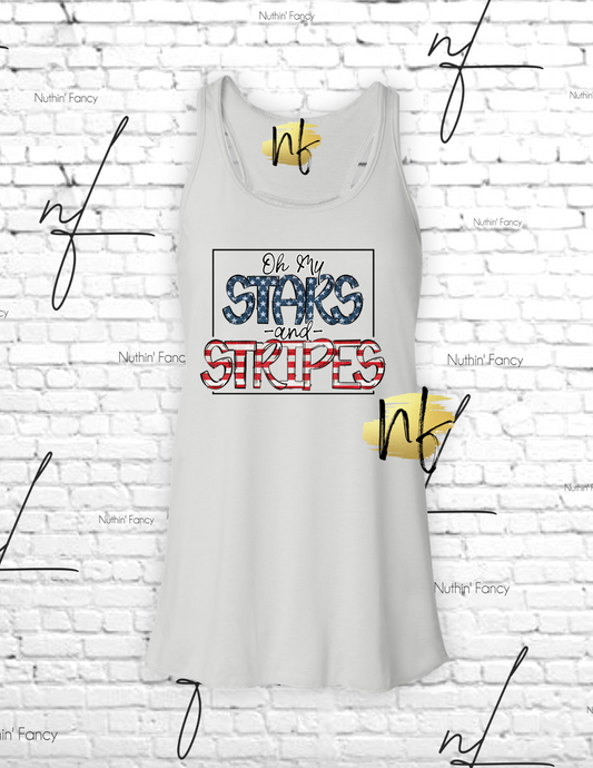 Oh My Stars and Stripes Racerback Tank