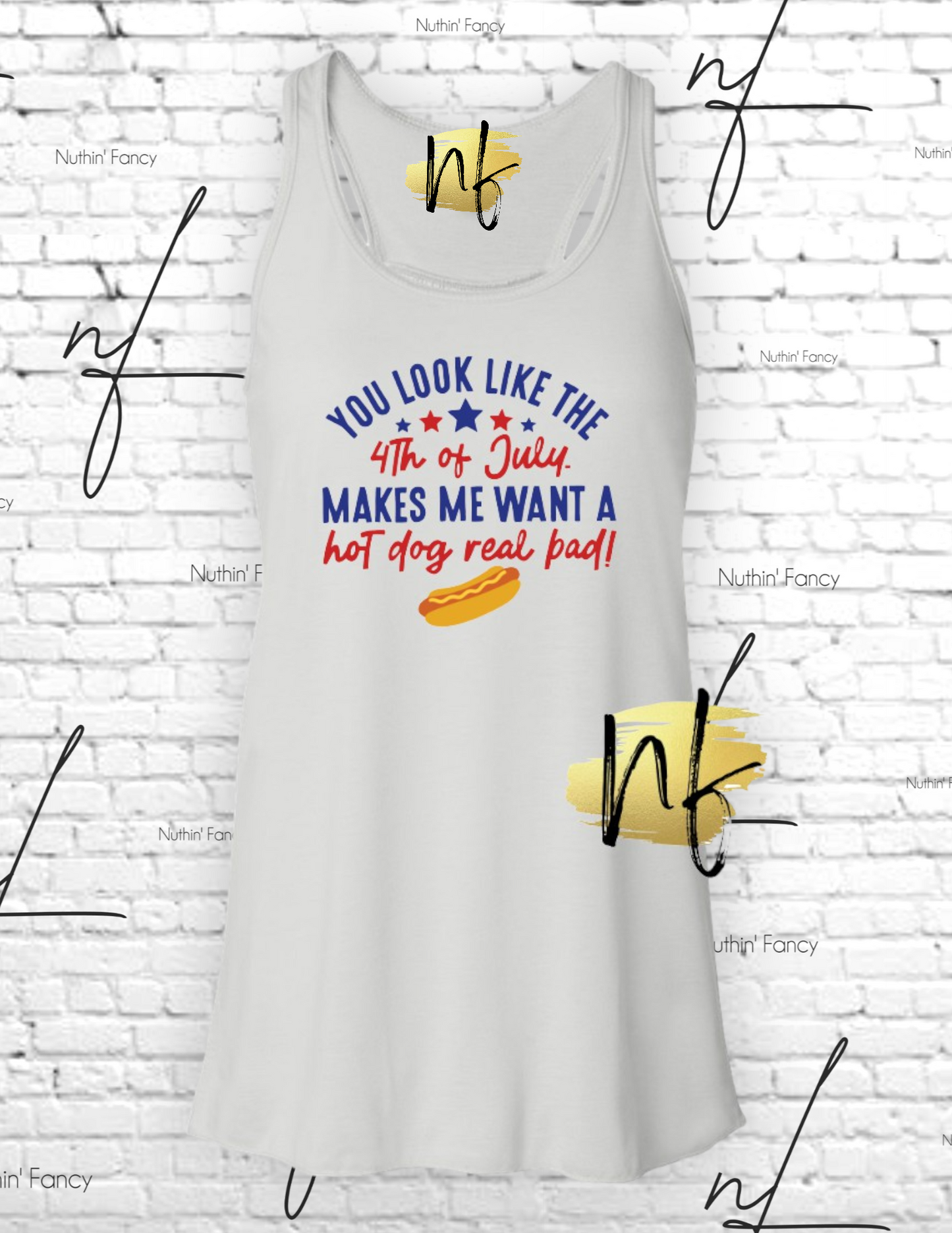 Hot Dog Real Bad Racerback Tank