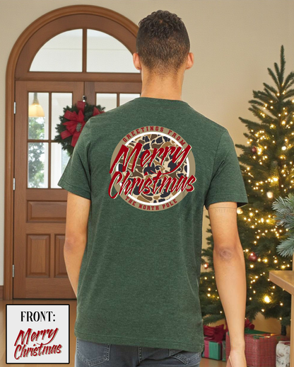 Merry Christmas Camo on Green