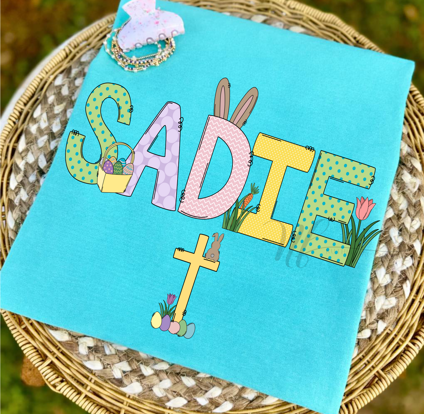 Easter Cross Alpha, Comfort Colors