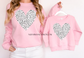 Distressed Dalmatian Heart Light Pink