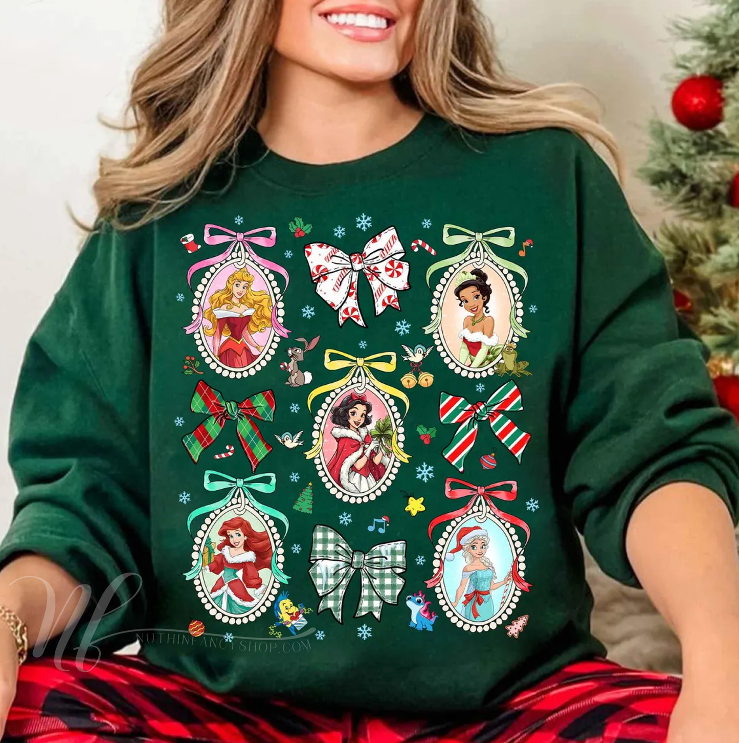 Princess Vintage Christmas Frames on Forest