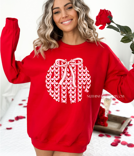 Preppy Hearts Monogram, Red