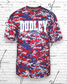 Dudley Little League Red and Blue Mix Digital Camo Dri-Fit