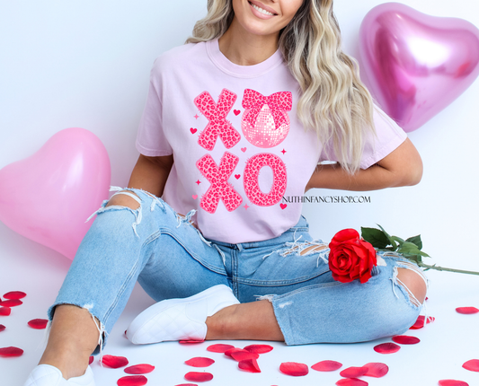 Pink Leopard XOXO, Light Pink