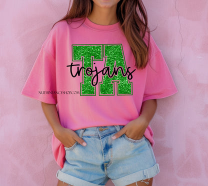 Twiggs Academy Faux Glitter on Hot Pink