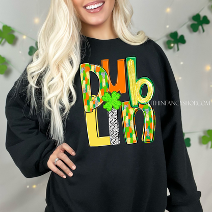 Dublin in Unisex Shades of Luck, on Black