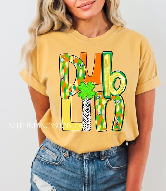 Dublin in Unisex Shades of Luck, on Mustard