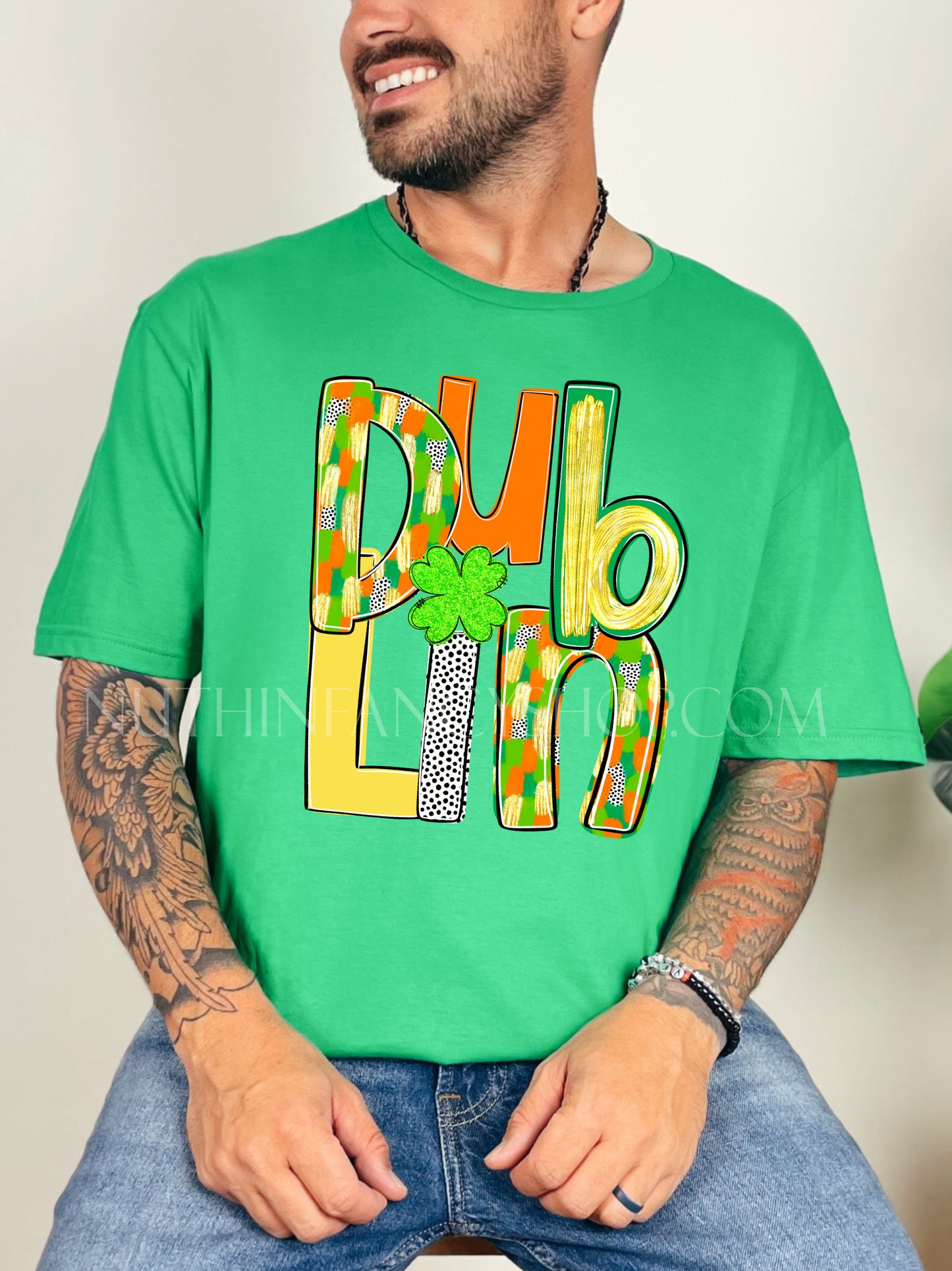 Dublin in Unisex Shades of Luck, on Green