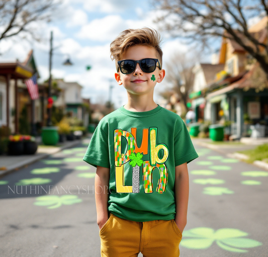 Dublin in Unisex Shades of Luck, on Green