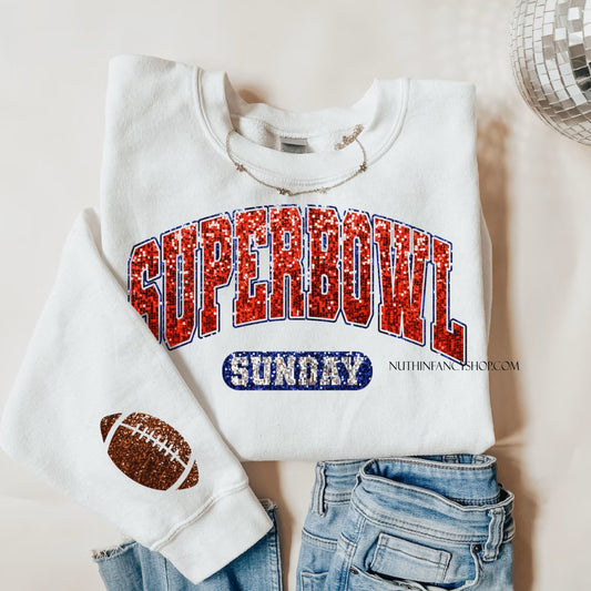 White SUPERB0WL Faux Sequin