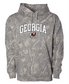 Varsity Georgia on Washed out Camo Hoodie