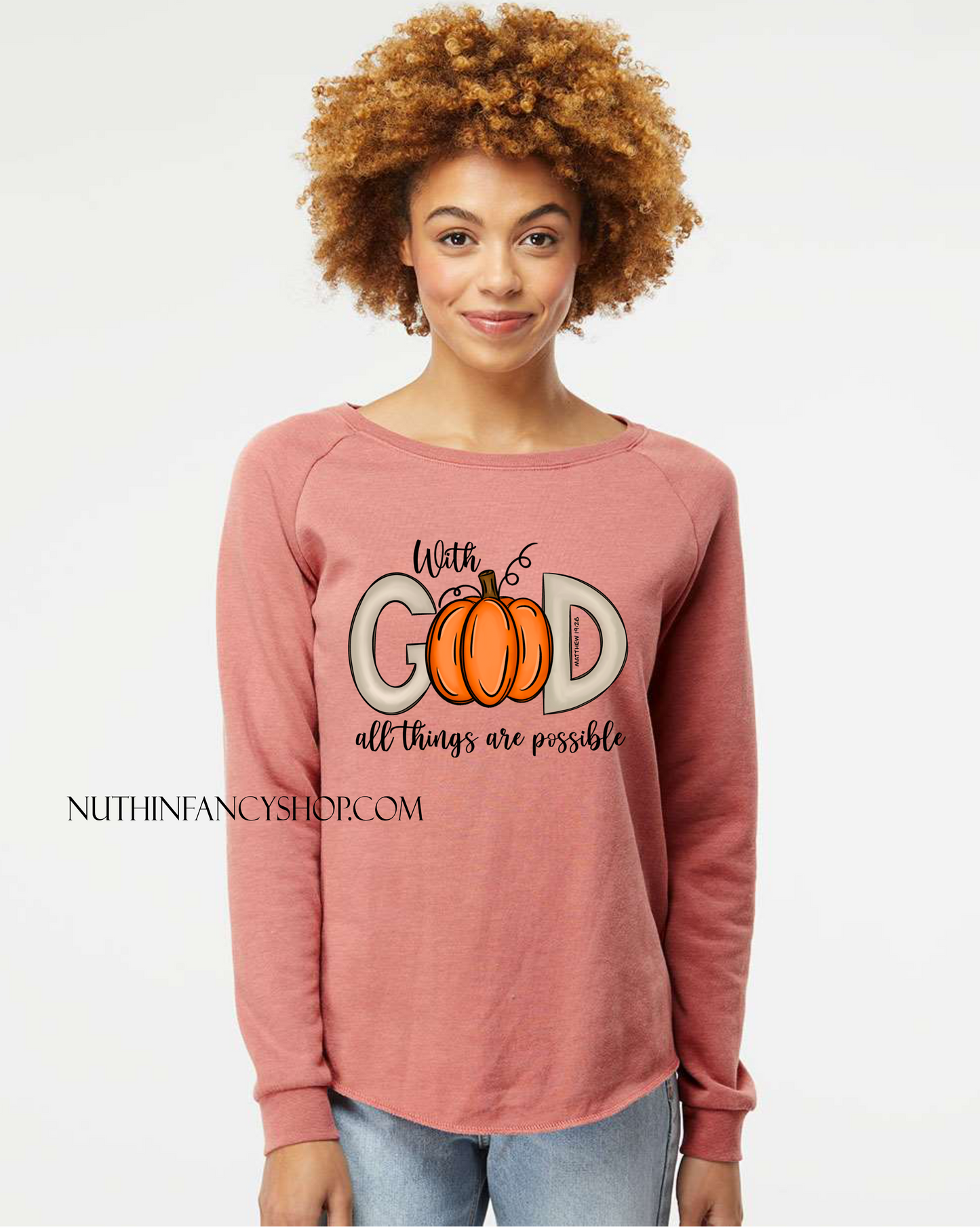 With God All Things Are Possible Pumpkin, Mauve