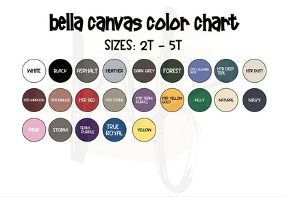 Monogram Toddler, Bella Canvas Brand