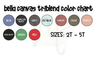 Monogram Toddler, Bella Canvas Brand
