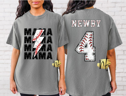 Baseball MAMA Faux Chenille