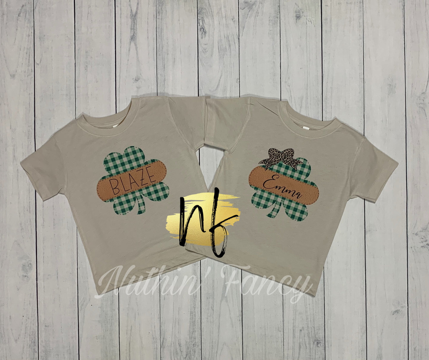 Leather Patch Plaid Shamrock
