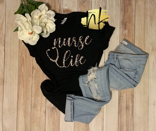 Leopard Print Nurse Life