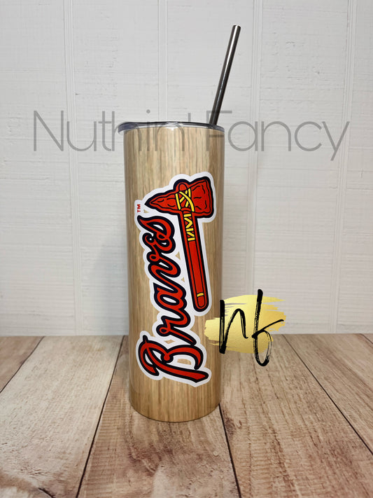 Woodgrain Bat Tumbler