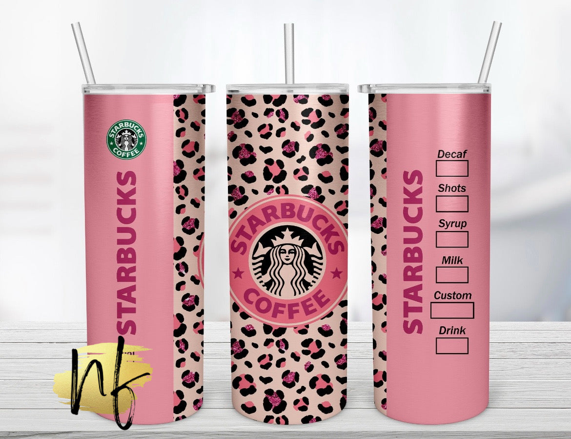 Pink Leopard Coffee Lover Tumbler