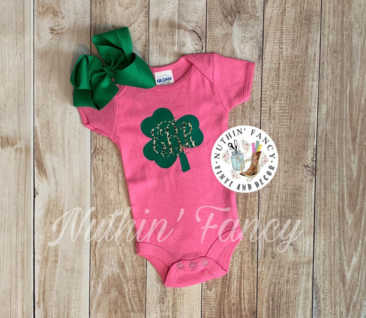 Shamrock and Leopard Monogram