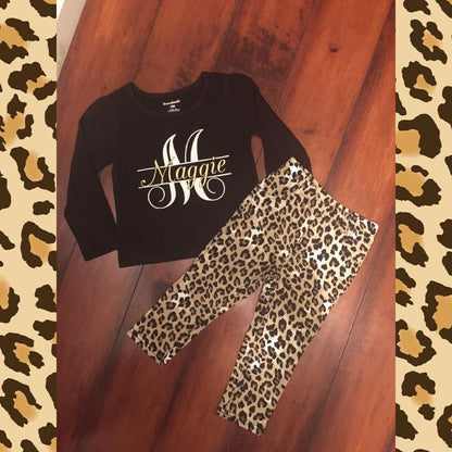 Split Monogram Toddler Tee